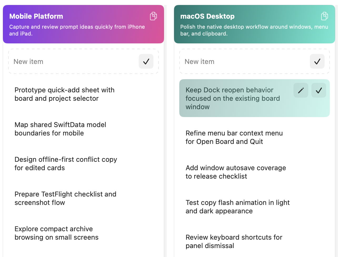 PromptPlanner prompt card copy workflow.